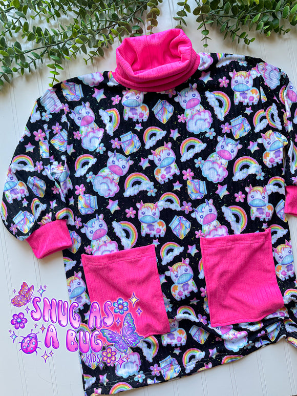 3T RTS Cow Oversized Tee Dress