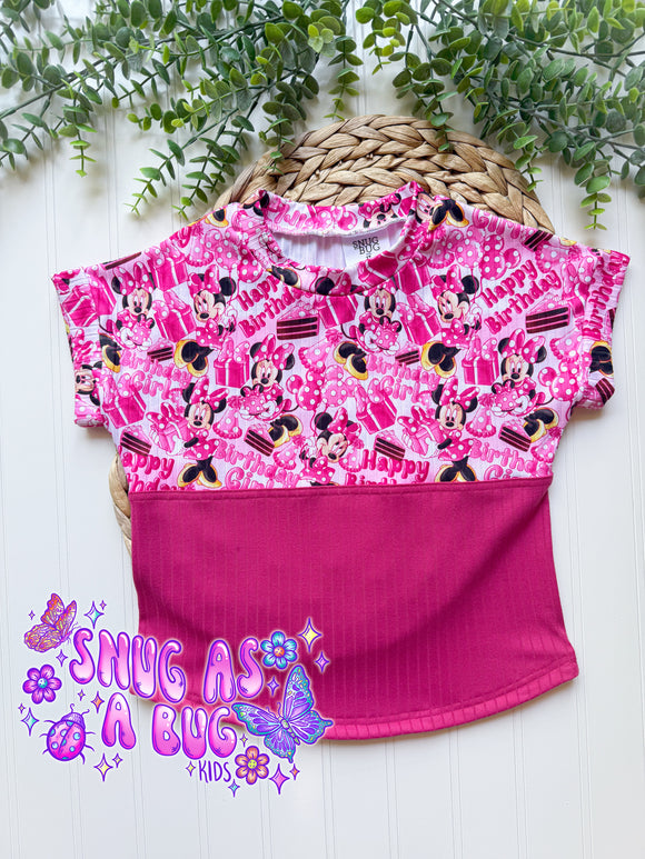 2T RTS Pink Birthday Dolman