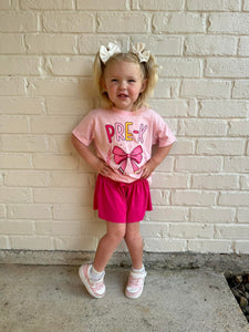 Pink Bow Grade Kids Tee