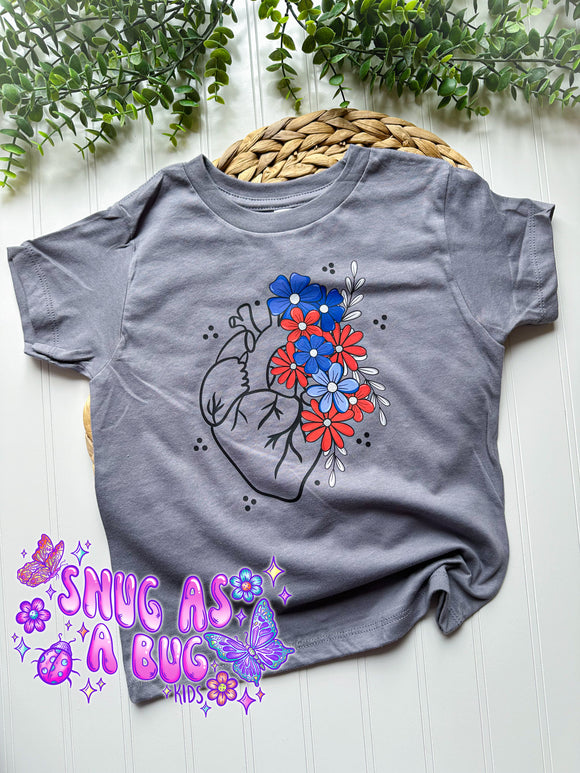 CHD Blooming Heart Kids T-Shirt