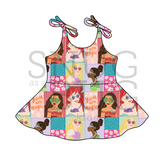 Princess Shoulder Tie Peplum Top (All Prints)