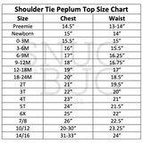 Variety Pack Shoulder Tie Peplum Top (All Prints)