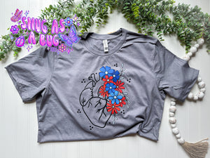 CHD Blooming Heart Adult T-Shirt