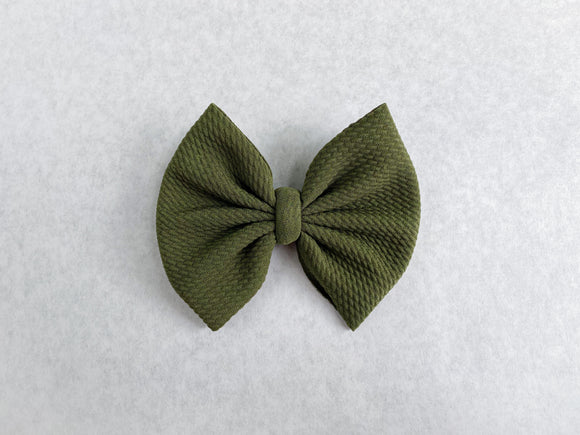 Olive Green 5in Bow