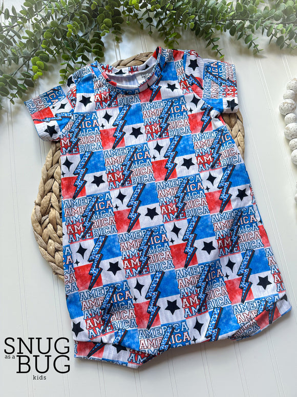 4th Of July Tee Romper (All Prints)