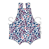 Baseball Knotted Overall Shorties (All Prints)