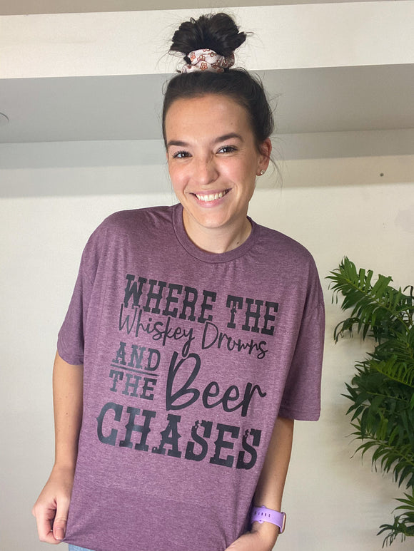 Beer Chases Adult T-Shirt